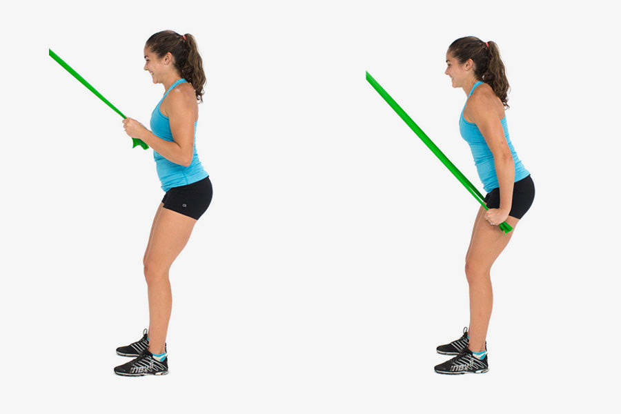One Arm Forward Triceps Extension with Bands  Triceps, Band workout,  Resistance band exercises