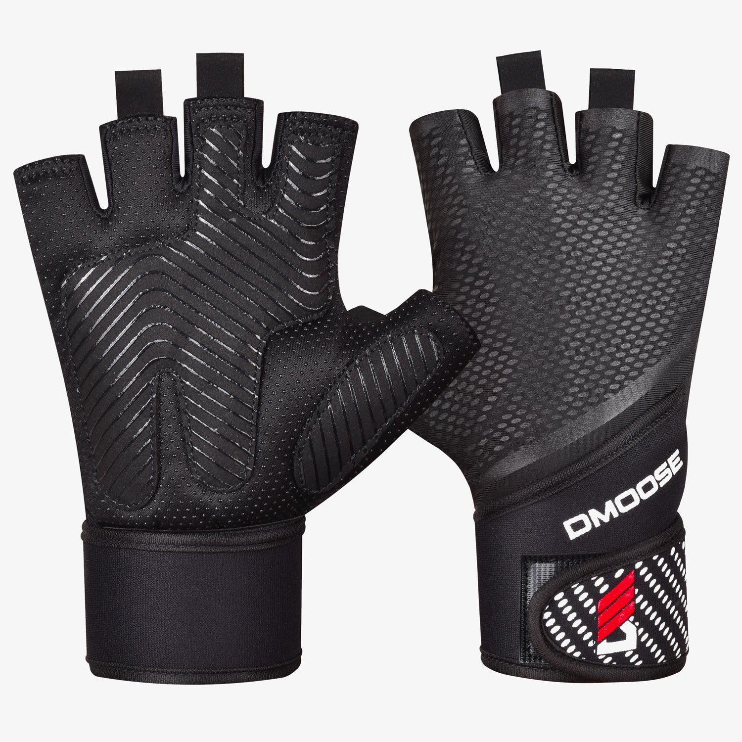 DMoose Weight Lifting Gloves Black - Without Wrist Support XL