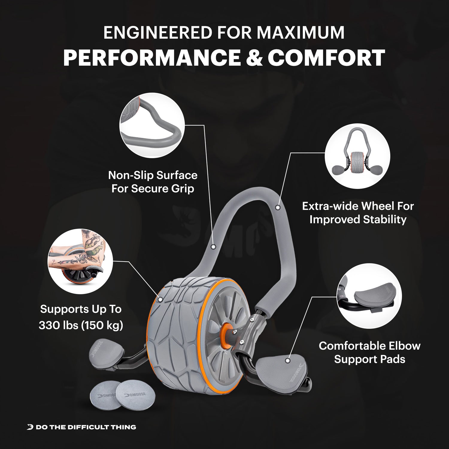 Best Ab Roller With Elbow Support and Knee Pads 2023 – DMoose